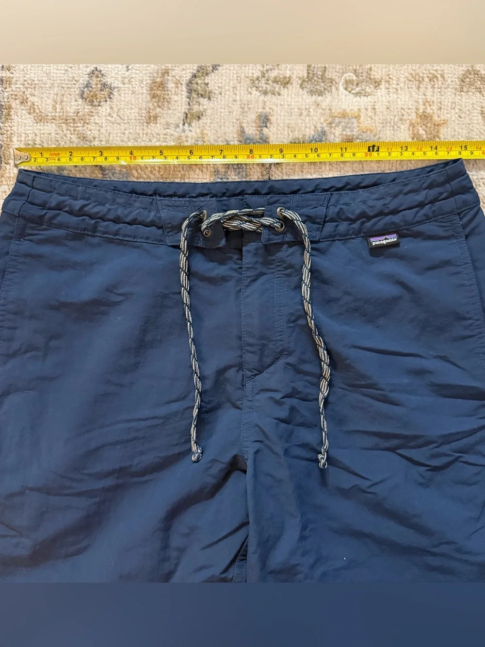 Patagonia Men's Dark Navy Drawstring Wavefarer Boardshorts